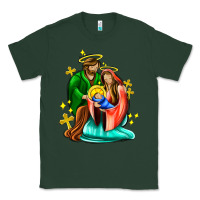 Sports Green oh holy night  with cross ado Classic Tee - AdoDesignShop