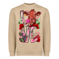 Mushroom love cow valentine Heavyweight Sweatshirt - RacoonDesign