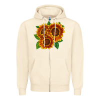 Sandshell tiger eyes sunflower Zipper Hoodie - LillyAllenDesigns