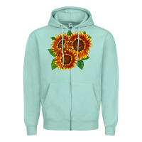 Seafoam tiger eyes sunflower Zipper Hoodie - LillyAllenDesigns