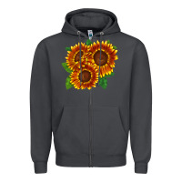 Smoke tiger eyes sunflower Zipper Hoodie - LillyAllenDesigns