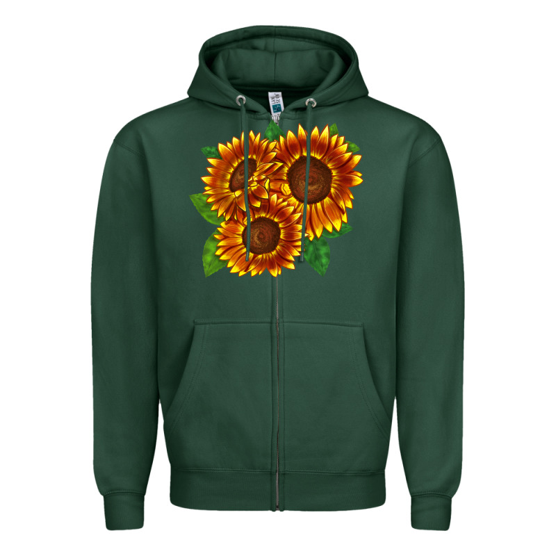 Tiger Eyes Sunflower Zipper Hoodie by LillyAllenDesigns | Teevron