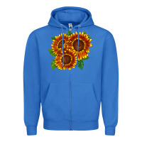 True Royal tiger eyes sunflower Zipper Hoodie - LillyAllenDesigns
