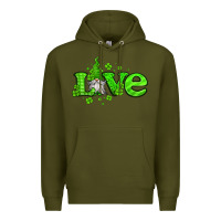 Army Green love st patricks gnome Premium Hoodie - Jasminsmagicworld