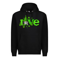 Black love st patricks gnome Premium Hoodie - Jasminsmagicworld