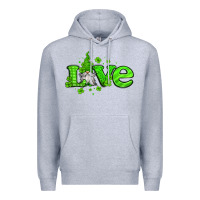 Heather Grey love st patricks gnome Premium Hoodie - Jasminsmagicworld