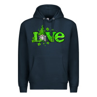Navy love st patricks gnome Premium Hoodie - Jasminsmagicworld