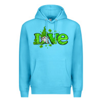 Ocean Blue love st patricks gnome Premium Hoodie - Jasminsmagicworld