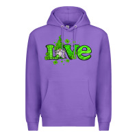Purple love st patricks gnome Premium Hoodie - Jasminsmagicworld