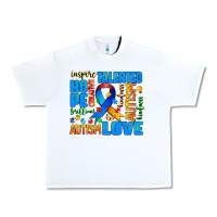 White autism  words Urban Heavy Tee - AdoDesignShop