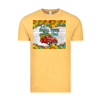 Vintage Mustard just a small town girl with car Vintage Tee - HRA Design Shop