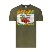Vintage Olive just a small town girl with car Vintage Tee - HRA Design Shop