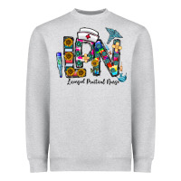 Heather Grey lpn licensed practial nurse Heavyweight Sweatshirt - CowhideDigitalArt