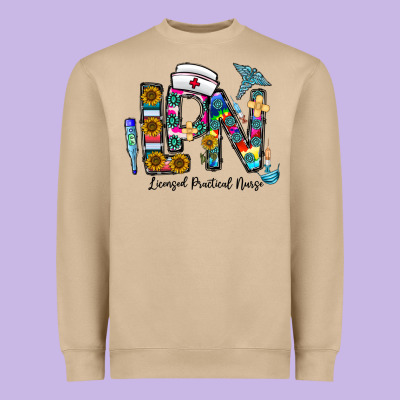 Lpn Licensed Practial Nurse Heavyweight Sweatshirt Designed By Cowhidedigitalart