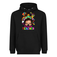 Black preschool teacher Heavyweight Hoodie - NancyCooperArtShop