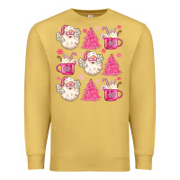 Antique Gold retro doodle pink christmas Premium Sweatshirt - MaliasSmallBusiness