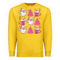 Lemon retro doodle pink christmas Premium Sweatshirt - MaliasSmallBusiness