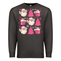 Smoke retro doodle pink christmas Premium Sweatshirt - MaliasSmallBusiness