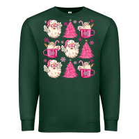 Sports Green retro doodle pink christmas Premium Sweatshirt - MaliasSmallBusiness