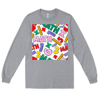 Heather Grey math seamless pattern Long Sleeve Tee - BundleAndBundleShop