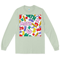 Matcha math seamless pattern Long Sleeve Tee - BundleAndBundleShop