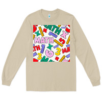 Mushroom math seamless pattern Long Sleeve Tee - BundleAndBundleShop