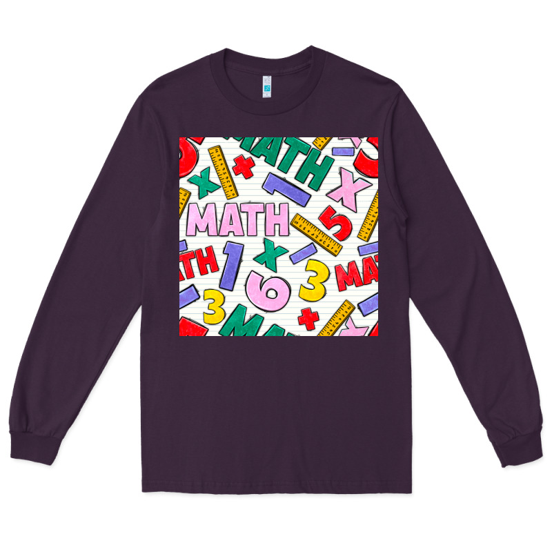 Math Seamless Pattern Long Sleeve Tee by BundleAndBundleShop | Teevron