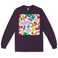 Plum math seamless pattern Long Sleeve Tee - BundleAndBundleShop
