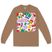 Toasted Coconut math seamless pattern Long Sleeve Tee - BundleAndBundleShop