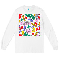 White math seamless pattern Long Sleeve Tee - BundleAndBundleShop