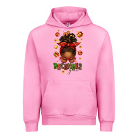 Fuchsia Pink december girl christmas afro messy bun Urban Hoodie - texasbilliewilder