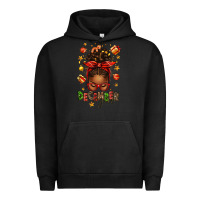 Pigment Black december girl christmas afro messy bun Urban Hoodie - texasbilliewilder