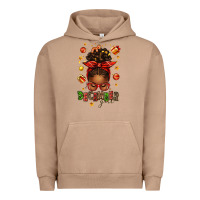 Pigment Burro december girl christmas afro messy bun Urban Hoodie - texasbilliewilder