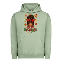Pigment Oil Green december girl christmas afro messy bun Urban Hoodie - texasbilliewilder
