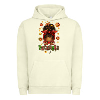 Pigment Pistachio december girl christmas afro messy bun Urban Hoodie - texasbilliewilder