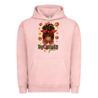 Pigment Salmon december girl christmas afro messy bun Urban Hoodie - texasbilliewilder