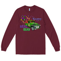 Burgundy mardi gras with truck Long Sleeve Tee - AdoDesignShop