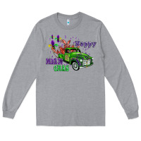 Heather Grey mardi gras with truck Long Sleeve Tee - AdoDesignShop