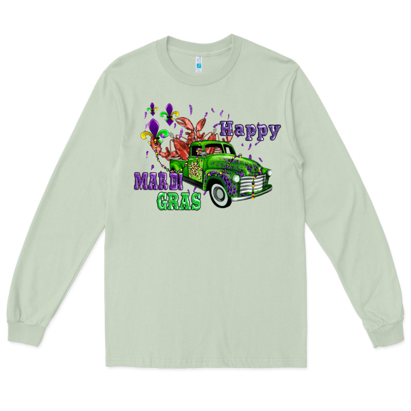Mardi Gras With Truck Long Sleeve Tee by AdoDesignShop | Teevron