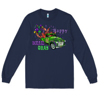 Navy mardi gras with truck Long Sleeve Tee - AdoDesignShop
