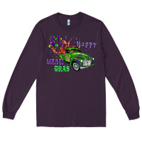 Plum mardi gras with truck Long Sleeve Tee - AdoDesignShop