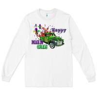 White mardi gras with truck Long Sleeve Tee - AdoDesignShop