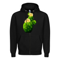 Black texas cactus Zipper Hoodie - LillyAllenDesigns