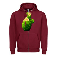 Burgundy texas cactus Zipper Hoodie - LillyAllenDesigns