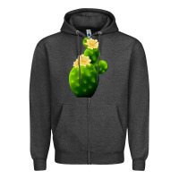Charcoal Heather texas cactus Zipper Hoodie - LillyAllenDesigns