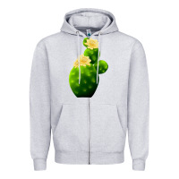 Heather Grey texas cactus Zipper Hoodie - LillyAllenDesigns