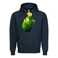 Navy texas cactus Zipper Hoodie - LillyAllenDesigns