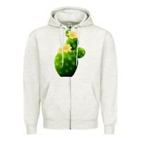 Oatmeal Heather texas cactus Zipper Hoodie - LillyAllenDesigns