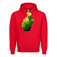 Red texas cactus Zipper Hoodie - LillyAllenDesigns
