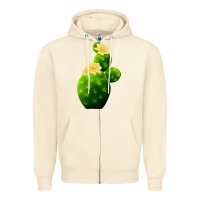 Sandshell texas cactus Zipper Hoodie - LillyAllenDesigns